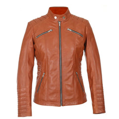 Adorable Women’s Quilted Jacket Brown Slim fit