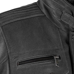 Authentic Black Multi-Pocket Leather Jacket