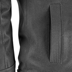 Authentic Black Multi-Pocket Leather Jacket