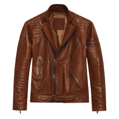 Authentic Brown Leather Jacket for Men