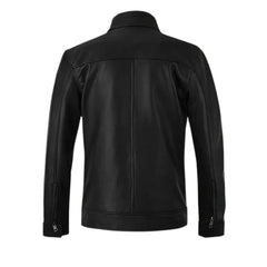 Authentic Men’s Classic Black Leather Jacket
