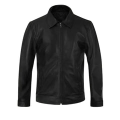 Authentic Men’s Classic Black Leather Jacket