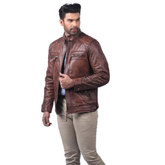 Brown Genuine Classic Leather Jacket
