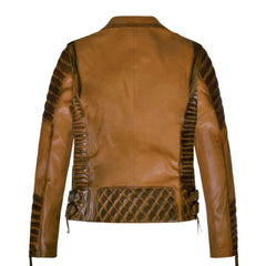 Charlotte Burnt Mustard Leather Jacket