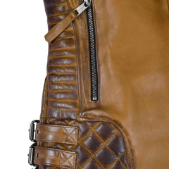 Charlotte Burnt Mustard Leather Jacket