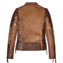 Charlotte Burnt Tan Leather Jacket