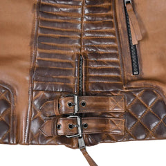 Charlotte Burnt Tan Leather Jacket