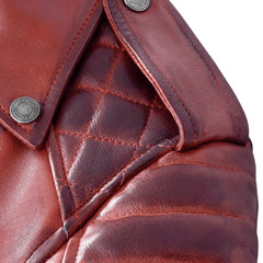 Charlotte Burnt Red Leather Jacket