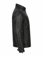 Classic Black Leather Jacket for Men Right