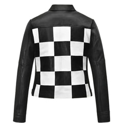 Classic Black Slim Fit Leather Jacket for Women