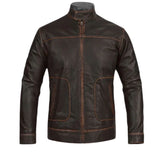 Classic Dark Brown Leather Jacket for Men