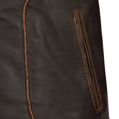 Classic Dark Brown Leather Jacket for Men