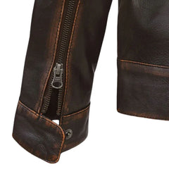 Classic Dark Brown Leather Jacket for Men