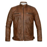 Classic Tan Leather Jacket for Men