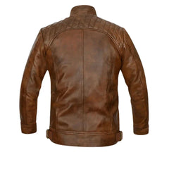 Classic Tan Leather Jacket for Men