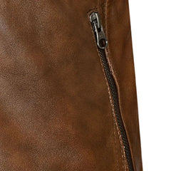 Classic Tan Leather Jacket for Men