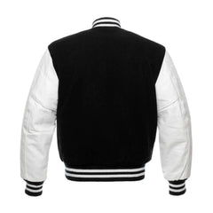 Men Black and White Varsity Jacket
