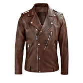 Men Brown Classic Leather Jacket