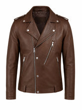 Men Brown Classic Leather Jacket