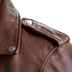 Men Brown Classic Leather Jacket