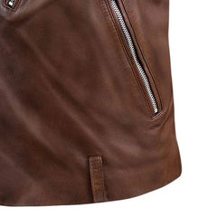 Men Brown Classic Leather Jacket