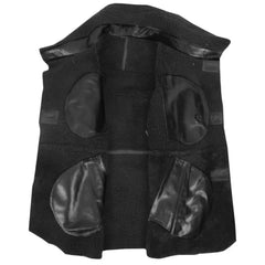 Men Bryan Black Shearling Leather Full Length Coat