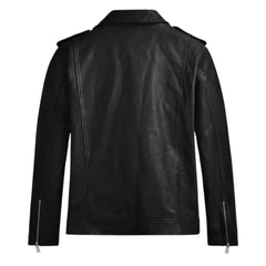 Men Classic Black Leather Jacket