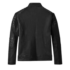 Men Classic Black Quilted Leather Jacket