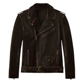 Men Dark Brown Leather Jacket