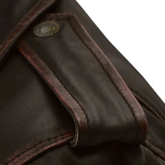 Men Dark Brown Leather Jacket