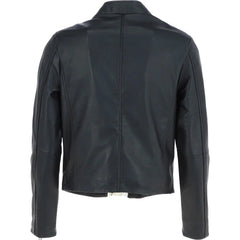 Men 90s Black Leather Jacket