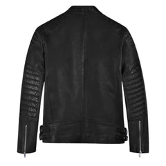Men’s Asymmetrical Black Leather Jacket