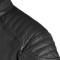 Men’s Asymmetrical Black Leather Jacket