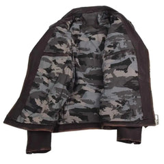 Men's Belted Waist Vintage Brown Leather Biker Jacket