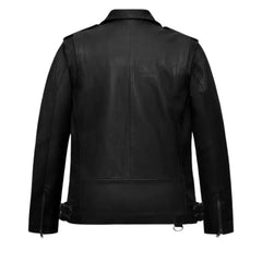 Men’s Black Asymmetrical Leather Jacket