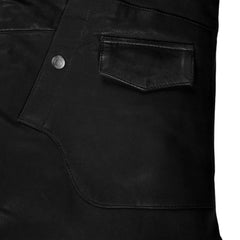 Men’s Black Asymmetrical Leather Jacket