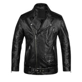 Men’s Black Belted Brando Leather Jacket