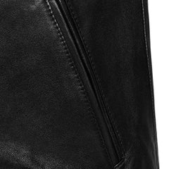 Men’s Black Bomber Style Leather Jacket