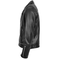Men’s Black Brando Leather Biker Jacket