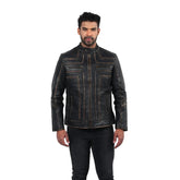 Men’s Black Durvex Leather Jacket