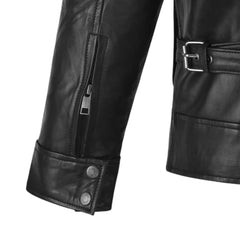 Men’s Black Multi-Pocket Standard Leather Jacket