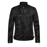 Men’s Black Multi-Zip Leather Jacket