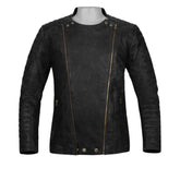 Men’s Black Padded Leather Jacket