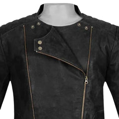 Men’s Black Padded Leather Jacket