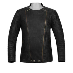 Men’s Black Padded Leather Jacket