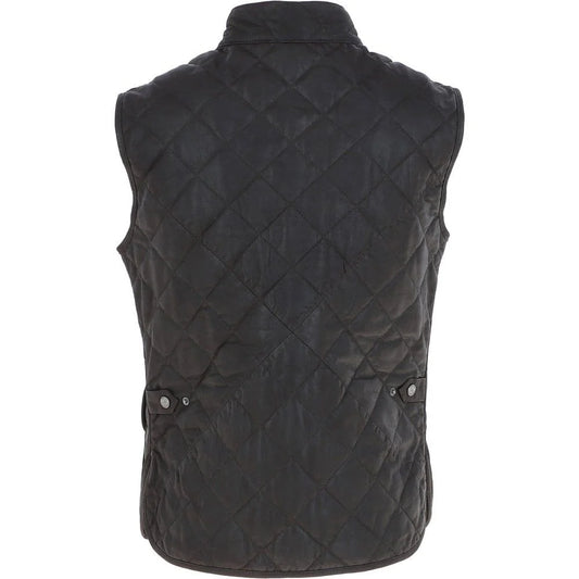 Men's Black Quilted Leather Vest