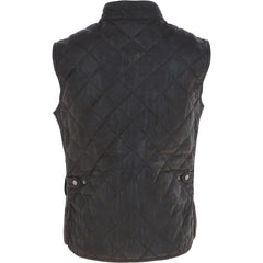 Men's Black Quilted Leather Vest