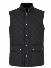 Men's Black Quilted Leather Vest