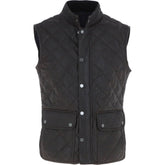 Men's Black Quilted Leather Vest