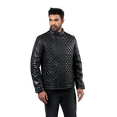 Men’s Black Quiltrex Leather Jacket